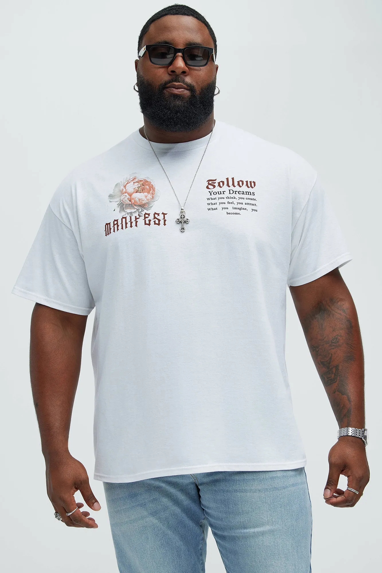 Manifest Your Destiny Short Sleeve Tee - White sold by Fashion Nova product image thumbnail 5