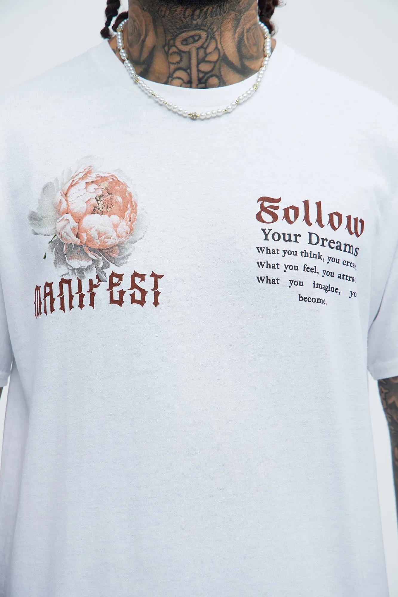 Manifest Your Destiny Short Sleeve Tee - White sold by Fashion Nova product image thumbnail 3