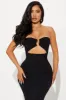 Janie Strapless Maxi Dress - Black sold by Fashion Nova