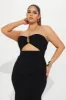 Janie Strapless Maxi Dress - Black sold by Fashion Nova