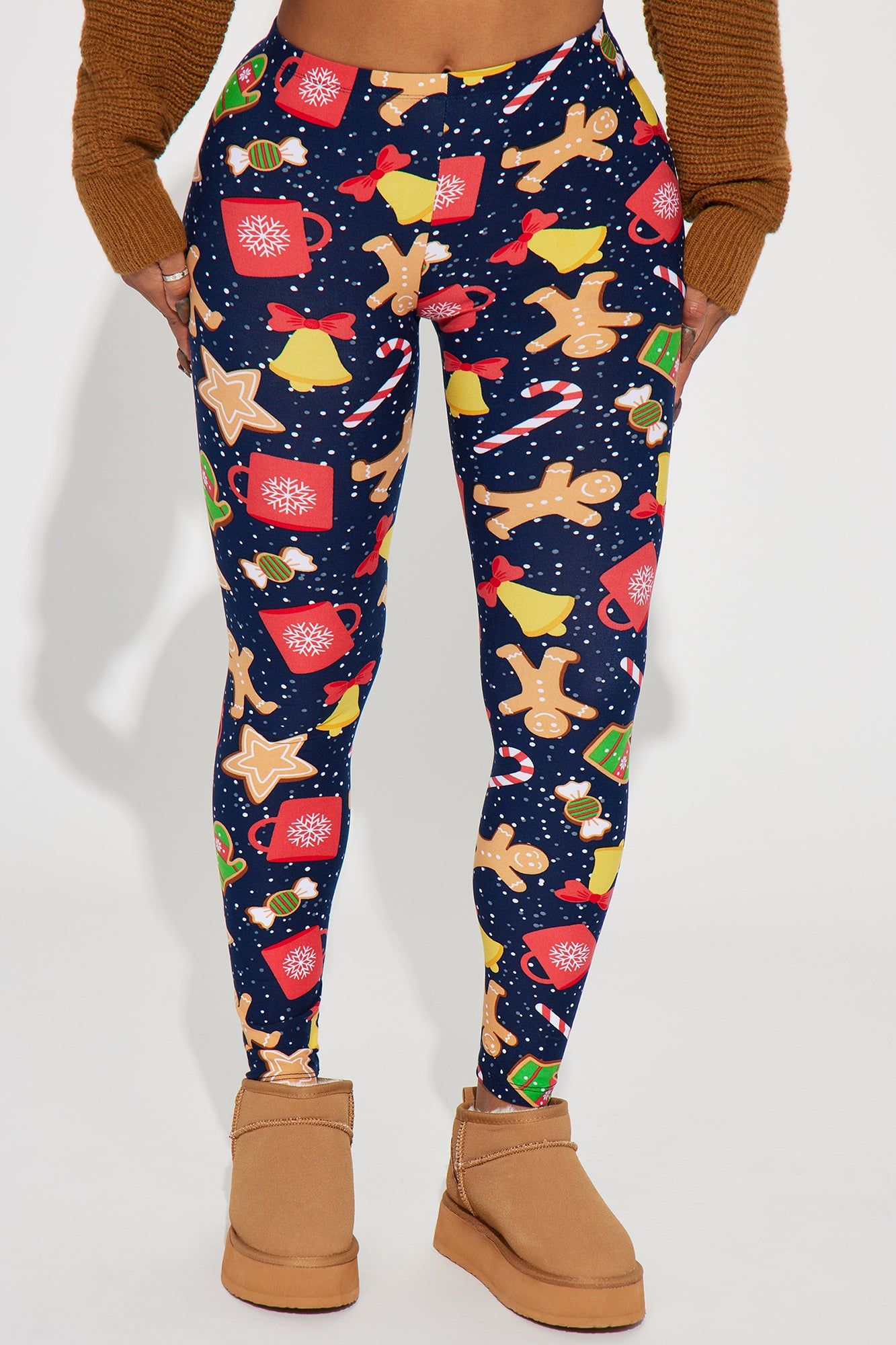 Winter Spice Holiday Legging - Navy/combo sold by Fashion Nova product image thumbnail 2