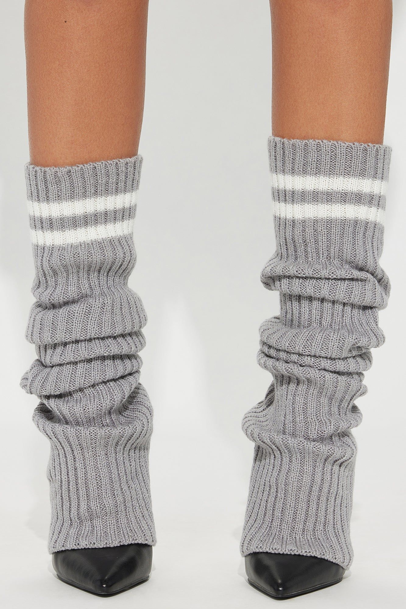 Lounging All Day Leg Warmers - Grey sold by Fashion Nova
