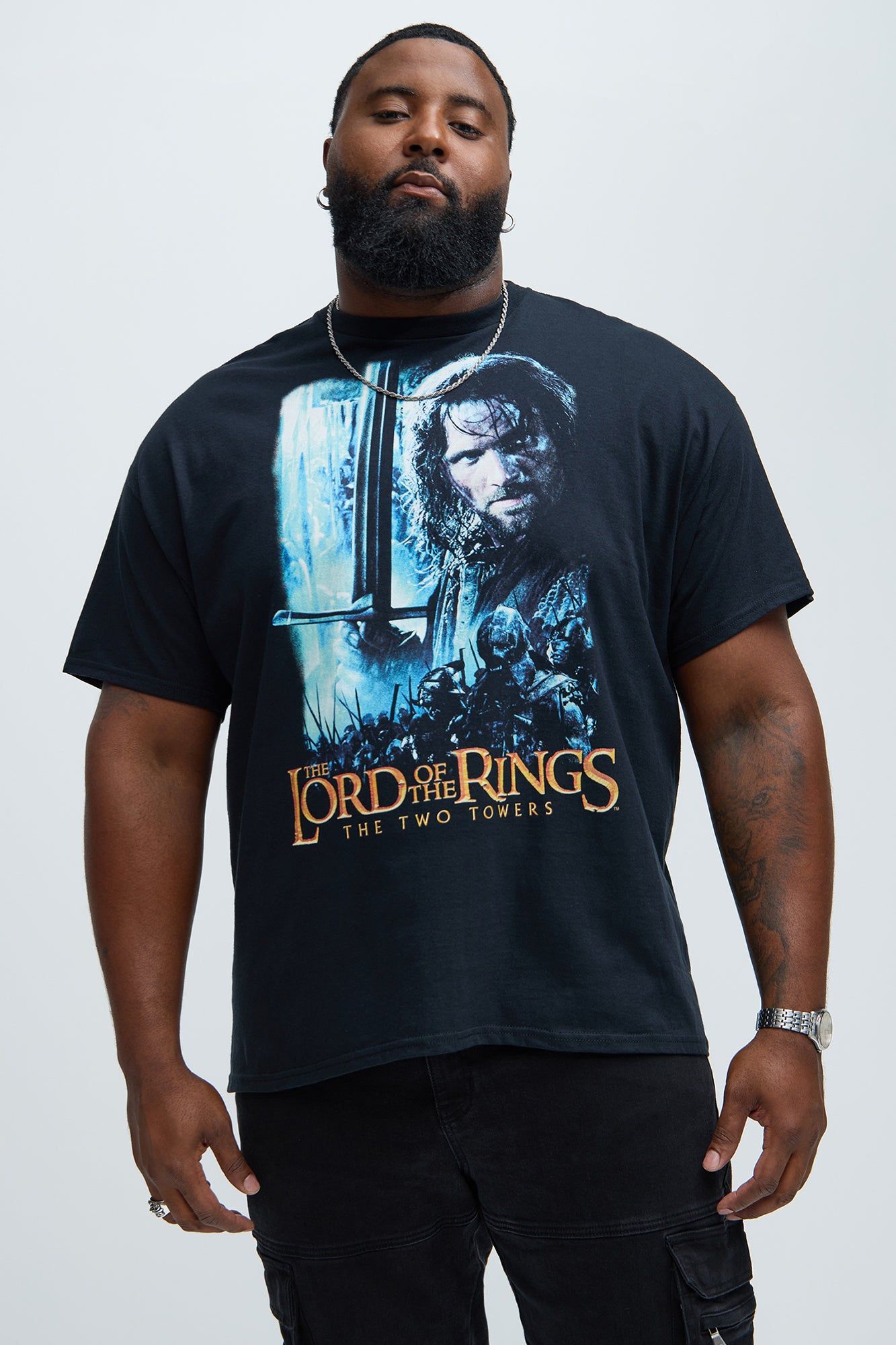 Lord Of The Rings Aragon Short Sleeve Tee - Black sold by Fashion Nova product image thumbnail 3