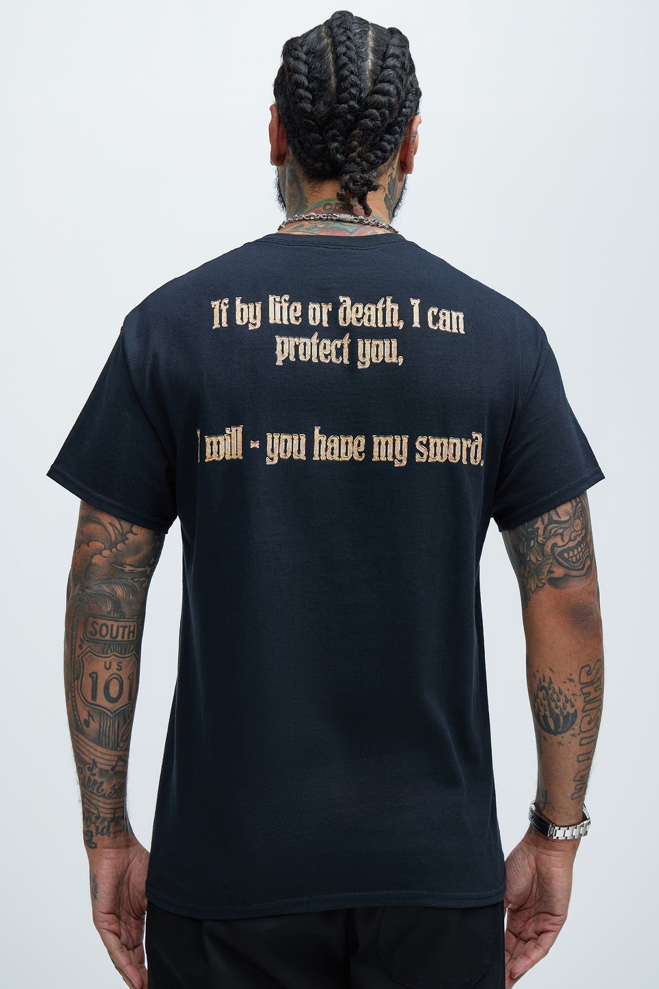 Lord Of The Rings Aragon Short Sleeve Tee - Black sold by Fashion Nova product image thumbnail 2