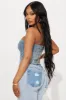 Around Town Denim Top - Light Wash sold by Fashion Nova