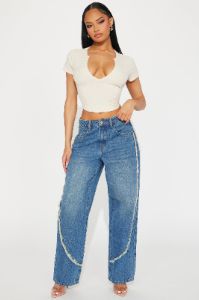 Handle With Care Straight Leg Jeans - Dark Wash sold by Fashion Nova