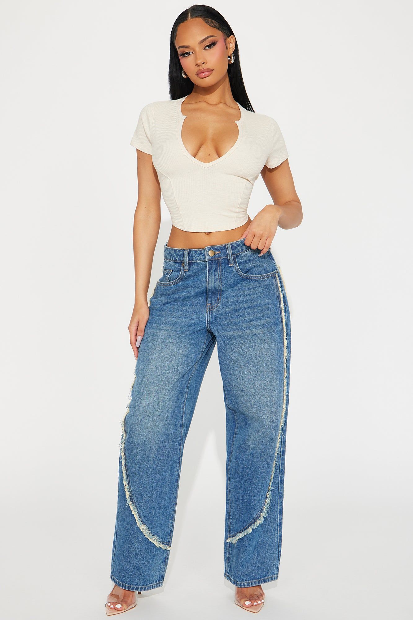 Handle With Care Straight Leg Jeans - Dark Wash sold by Fashion Nova