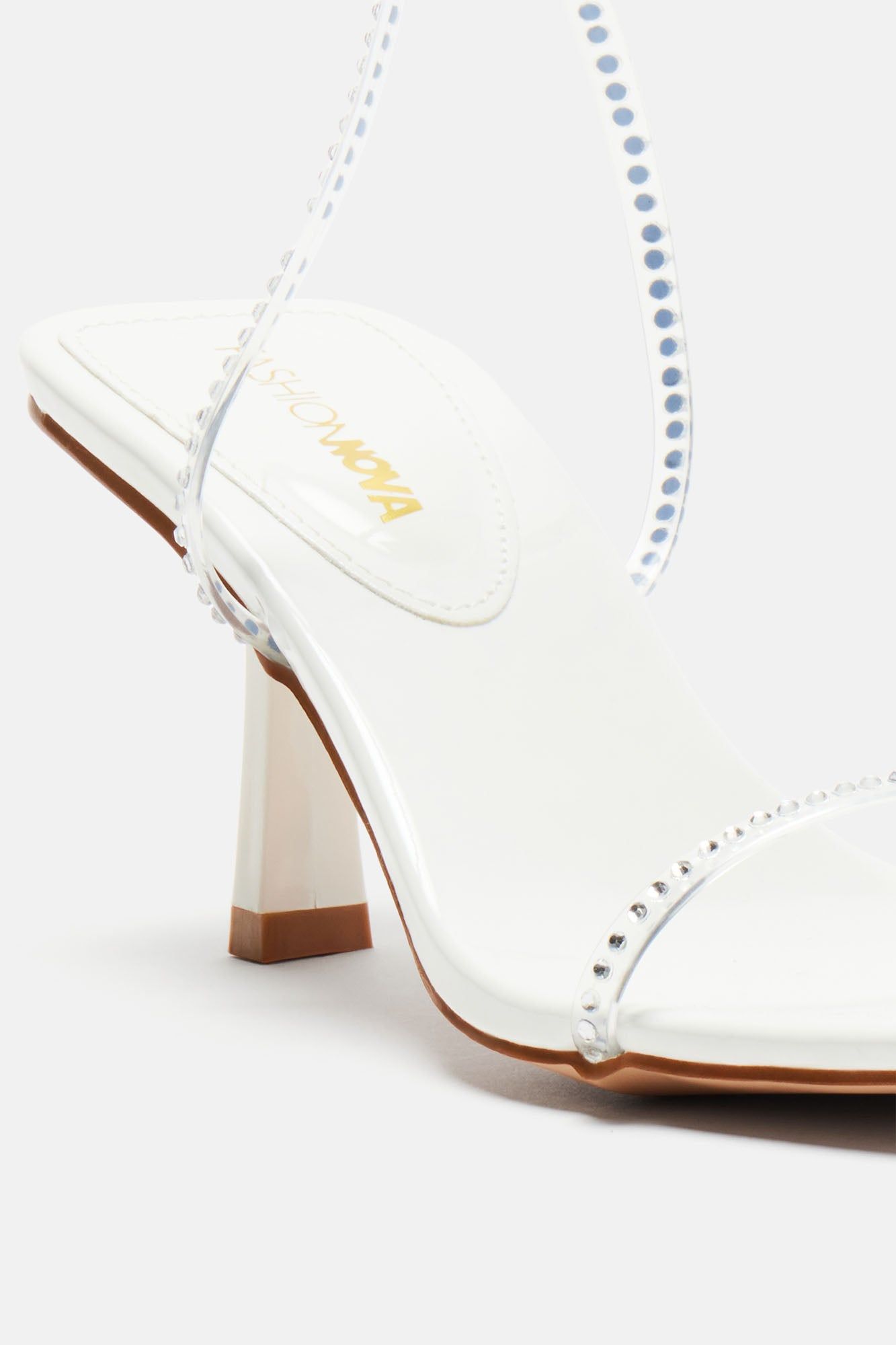 Don't Be One Sided Heeled Sandals - White sold by Fashion Nova product image thumbnail 5