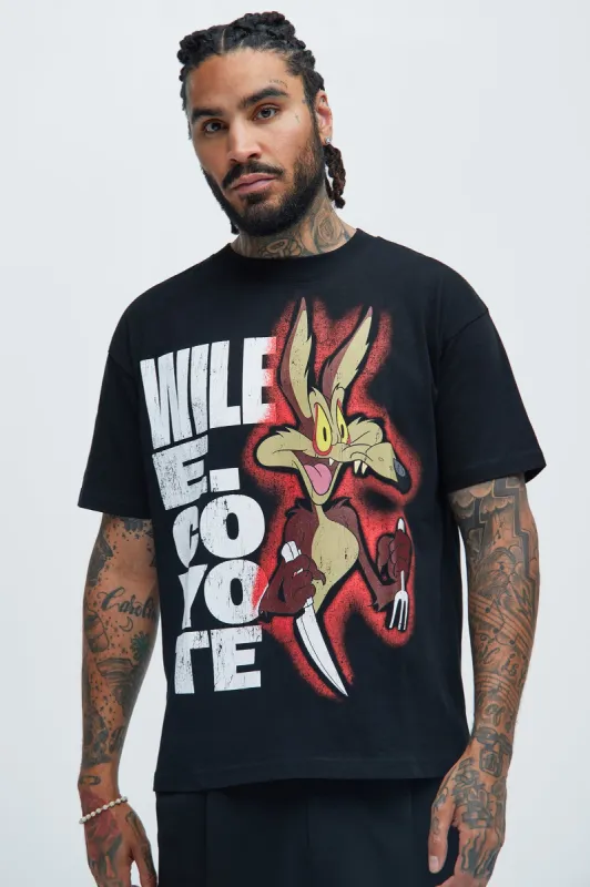 Wile E. Coyote ACME Special Oversize Short Sleeve Tee - Black sold by Fashion Nova