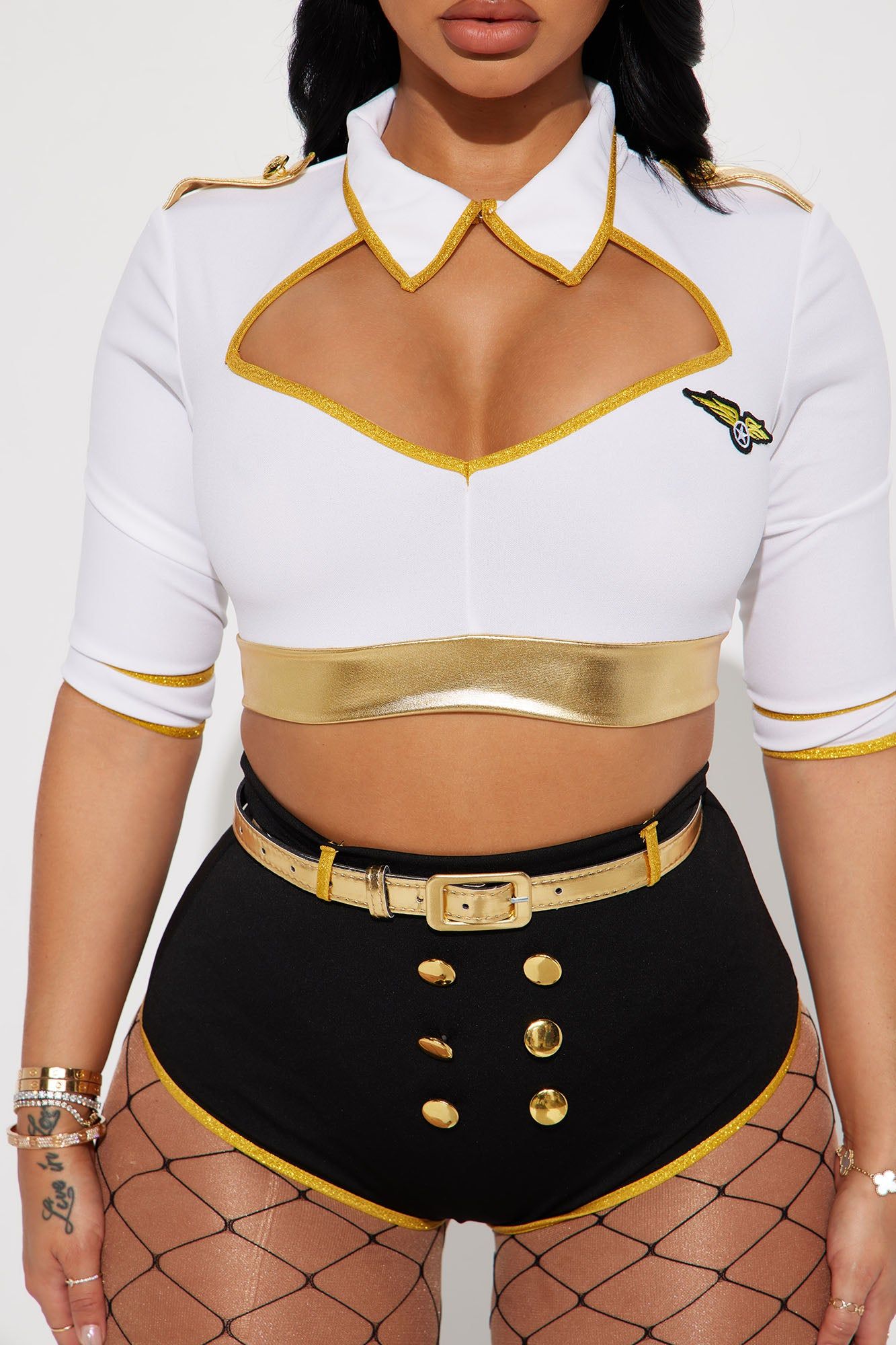 A Mile High 6 Piece Costume - Black/White sold by Fashion Nova product image thumbnail 3