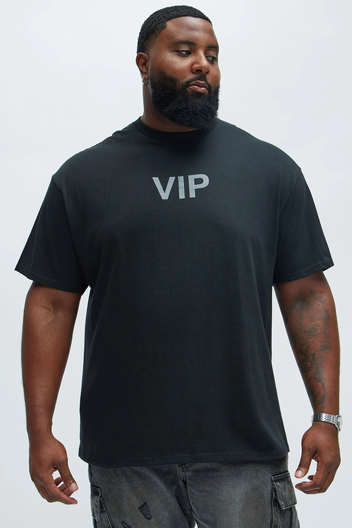 VIP Short Sleeve Tee - Black sold by Fashion Nova product image thumbnail 4