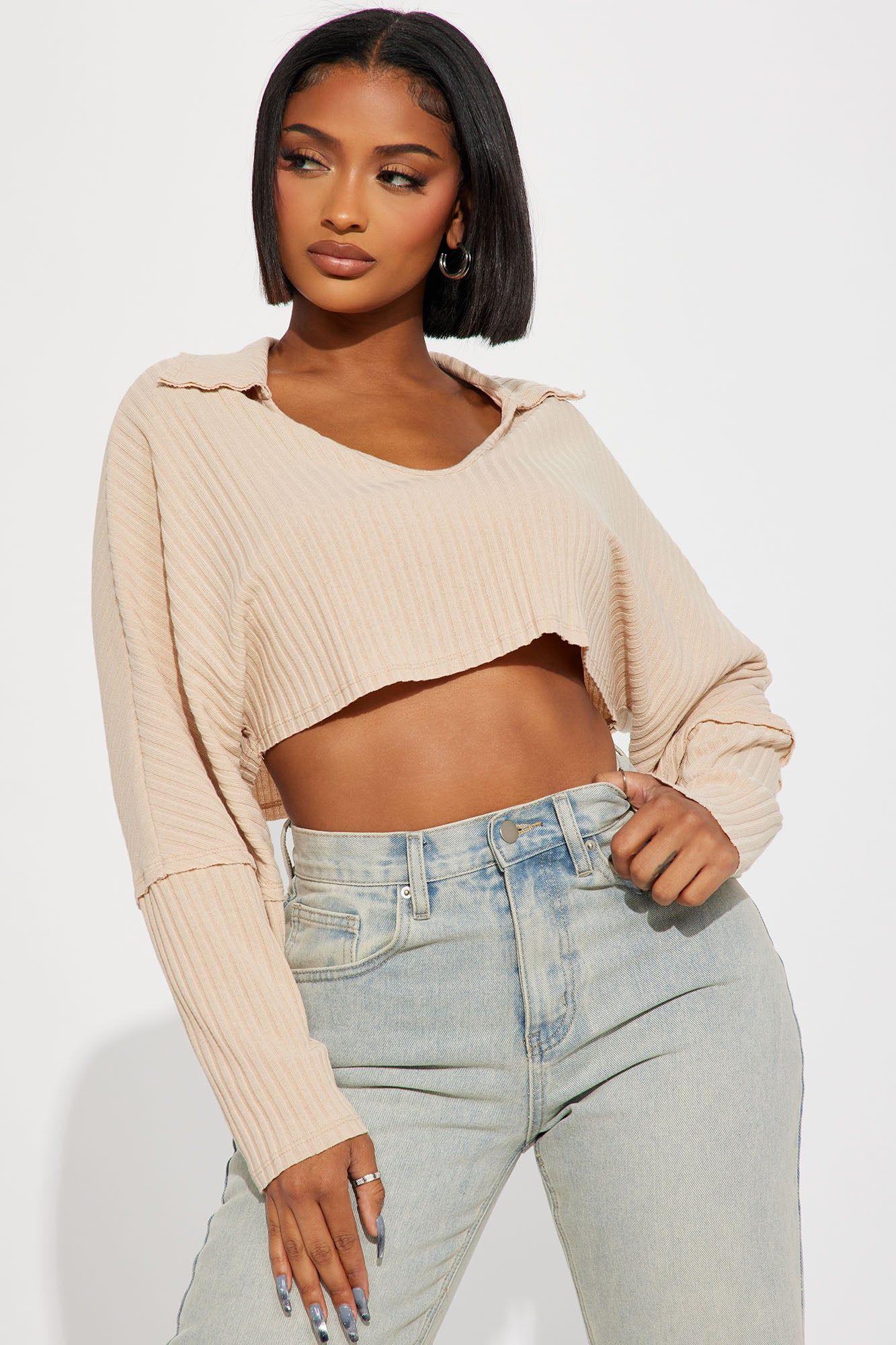 Timeless Crop Top - Beige sold by Fashion Nova