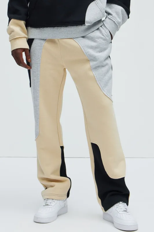 Tyson Awaken Color Block Sweatpants - Black/combo sold by Fashion Nova