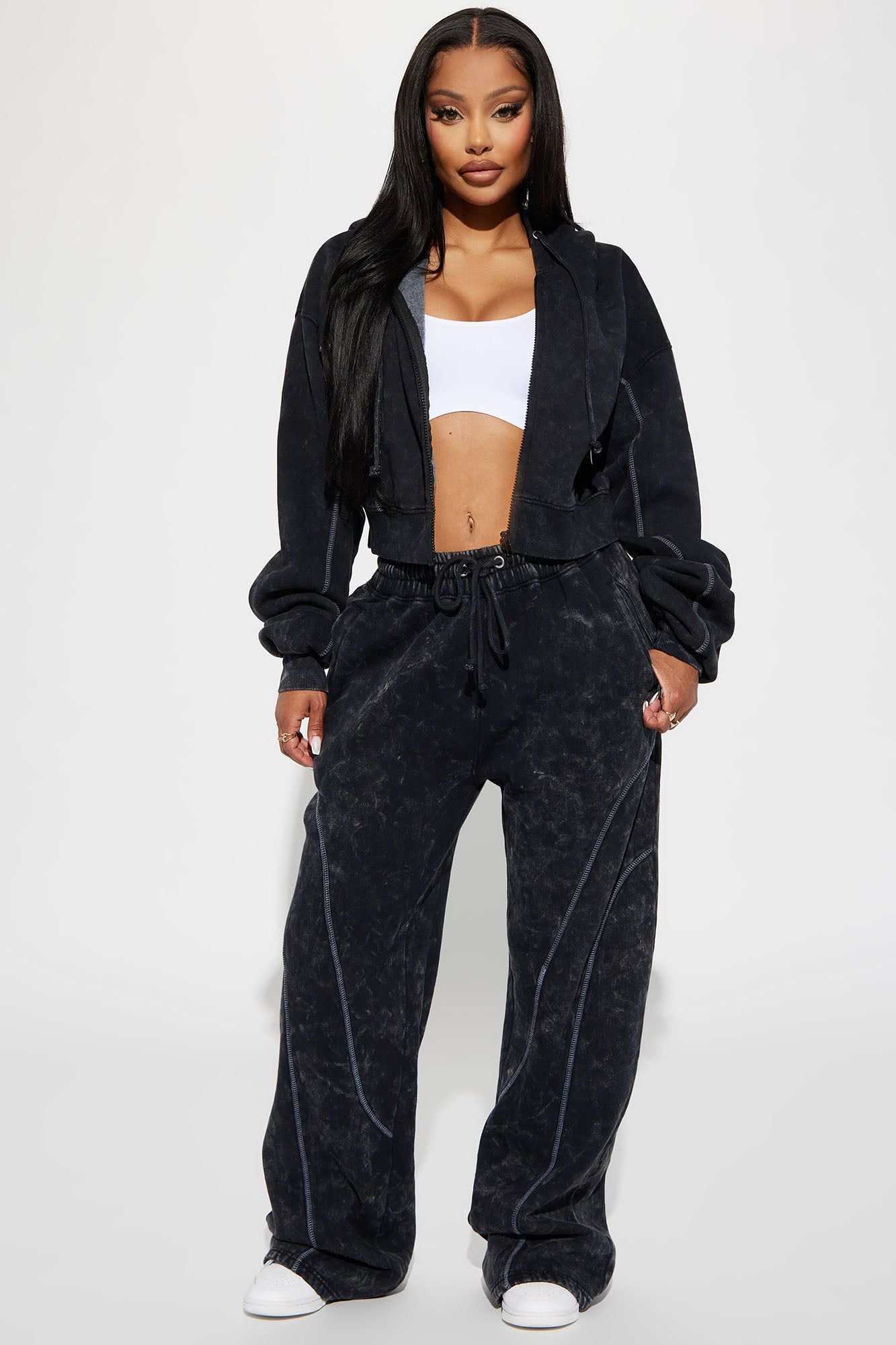 Norah Washed Lounge Hoodie - Black sold by Fashion Nova product image thumbnail 2