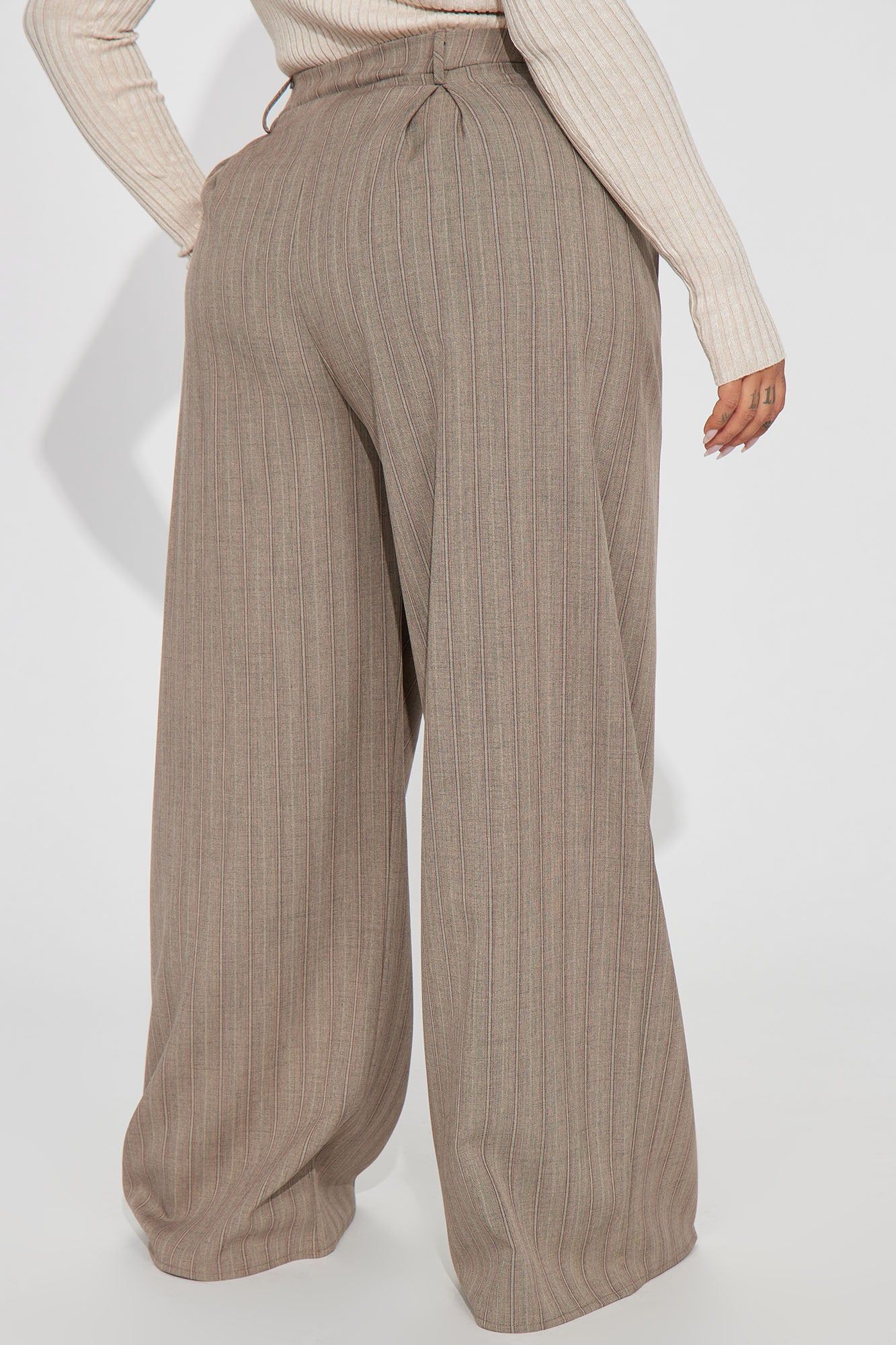 Working Gal Wide Leg Trouser - Brown/combo sold by Fashion Nova product image thumbnail 7