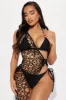 Summers By The Sea 3 Piece Bikini Set - Black sold by Fashion Nova