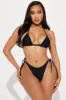 Summers By The Sea 3 Piece Bikini Set - Black sold by Fashion Nova