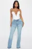 Adriana Deep Plunge Corset Top - White sold by Fashion Nova