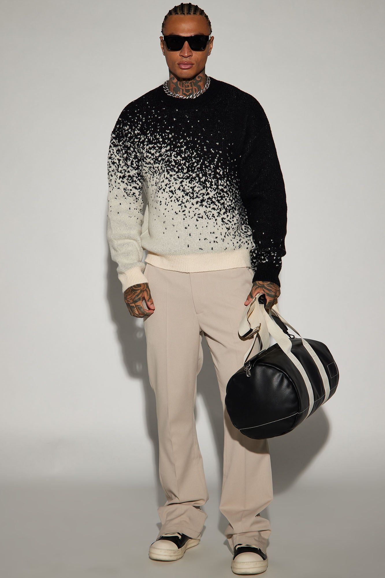 Two Tone Crewneck Sweater - Black/combo sold by Fashion Nova product image thumbnail 2