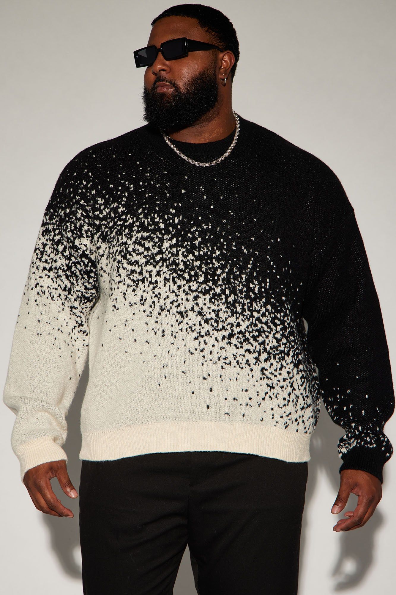 Two Tone Crewneck Sweater - Black/combo sold by Fashion Nova product image thumbnail 4
