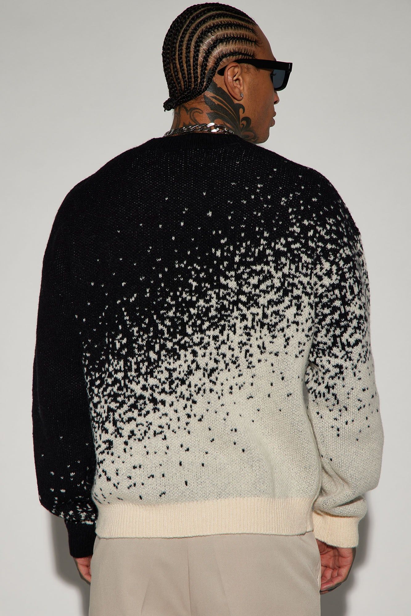 Two Tone Crewneck Sweater - Black/combo sold by Fashion Nova product image thumbnail 3