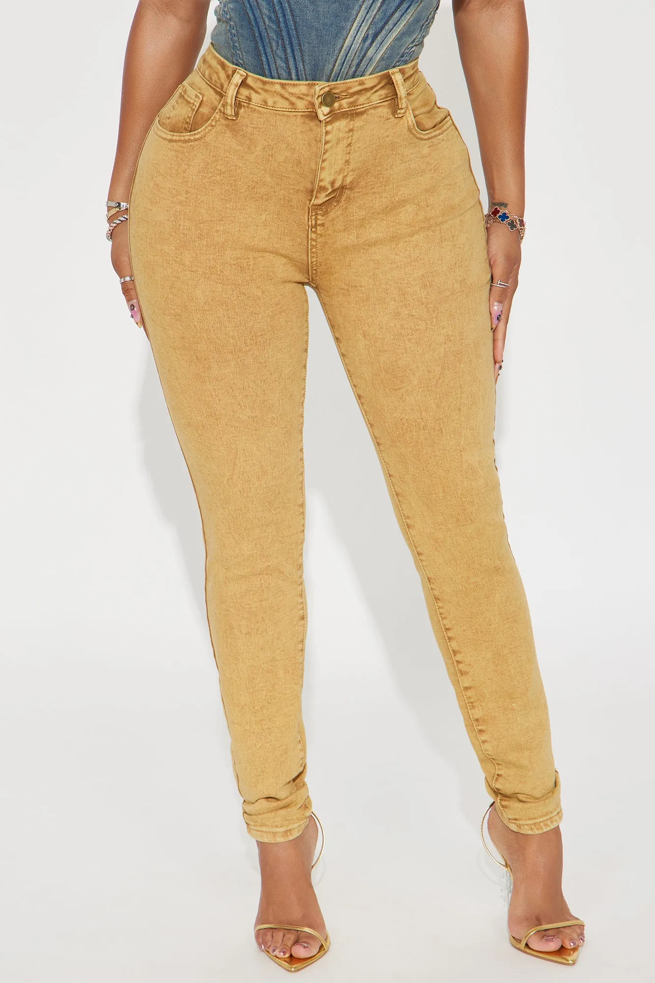 Look At Me Now Washed Skinny Pant - Tan sold by Fashion Nova product image thumbnail 2