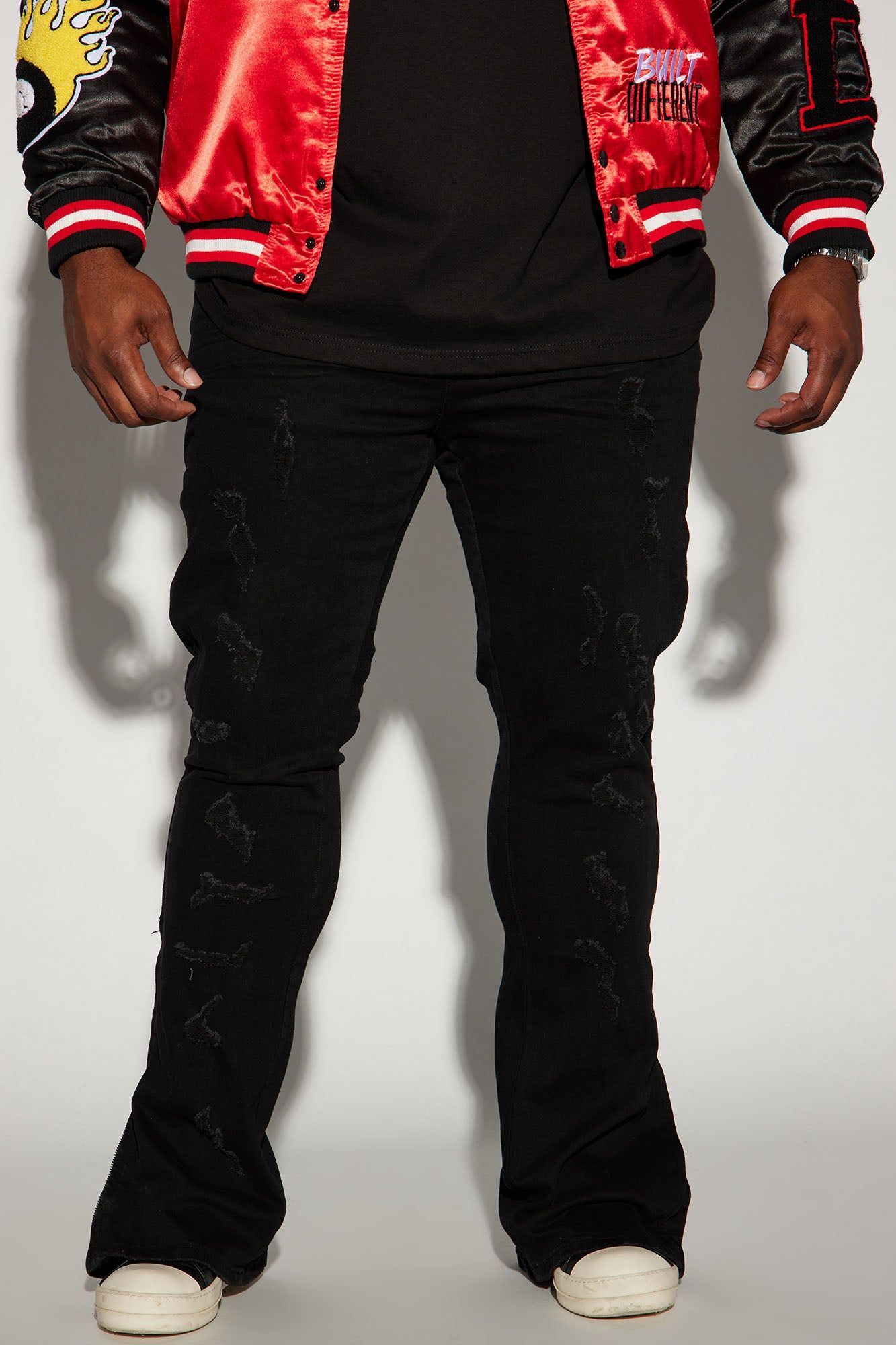 Zip All The Way Stacked Skinny Flare Jeans - Black sold by Fashion Nova product image thumbnail 2