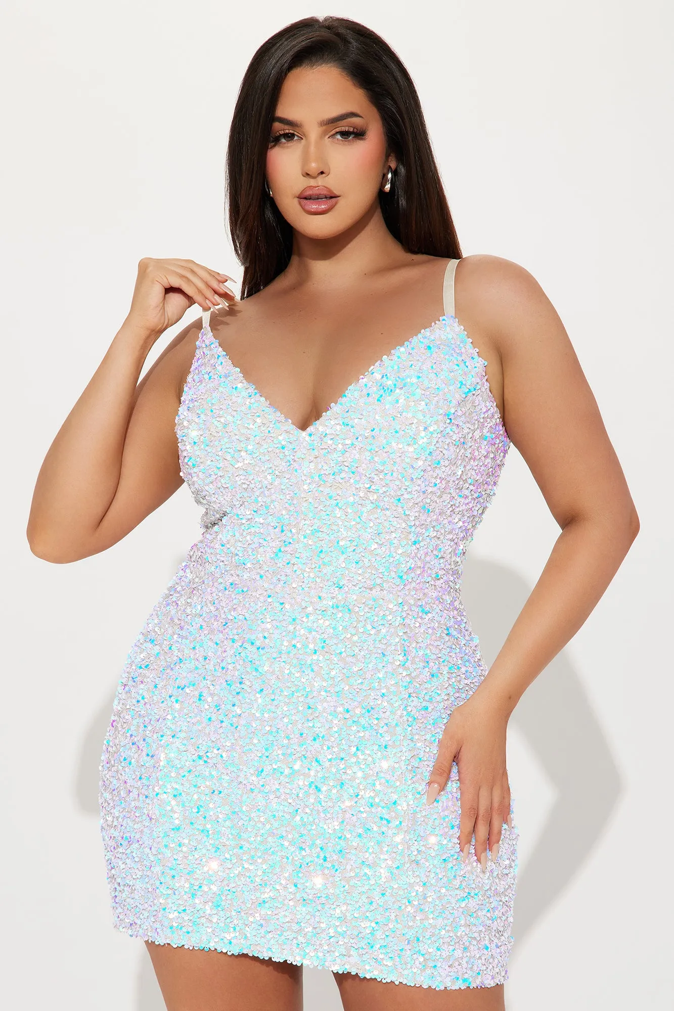 Julianna Sequin Mini Dress - Iridescent sold by Fashion Nova product image thumbnail 5