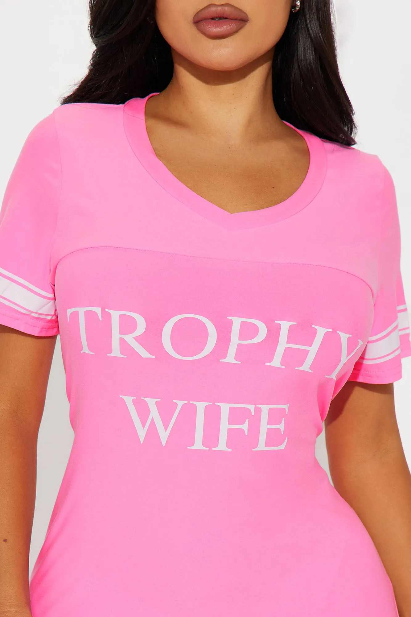 Trophy Wife PJ Sleep Shirt - Pink sold by Fashion Nova product image thumbnail 2