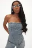 Cross Your Heart Denim Corset Top - Medium Wash sold by Fashion Nova