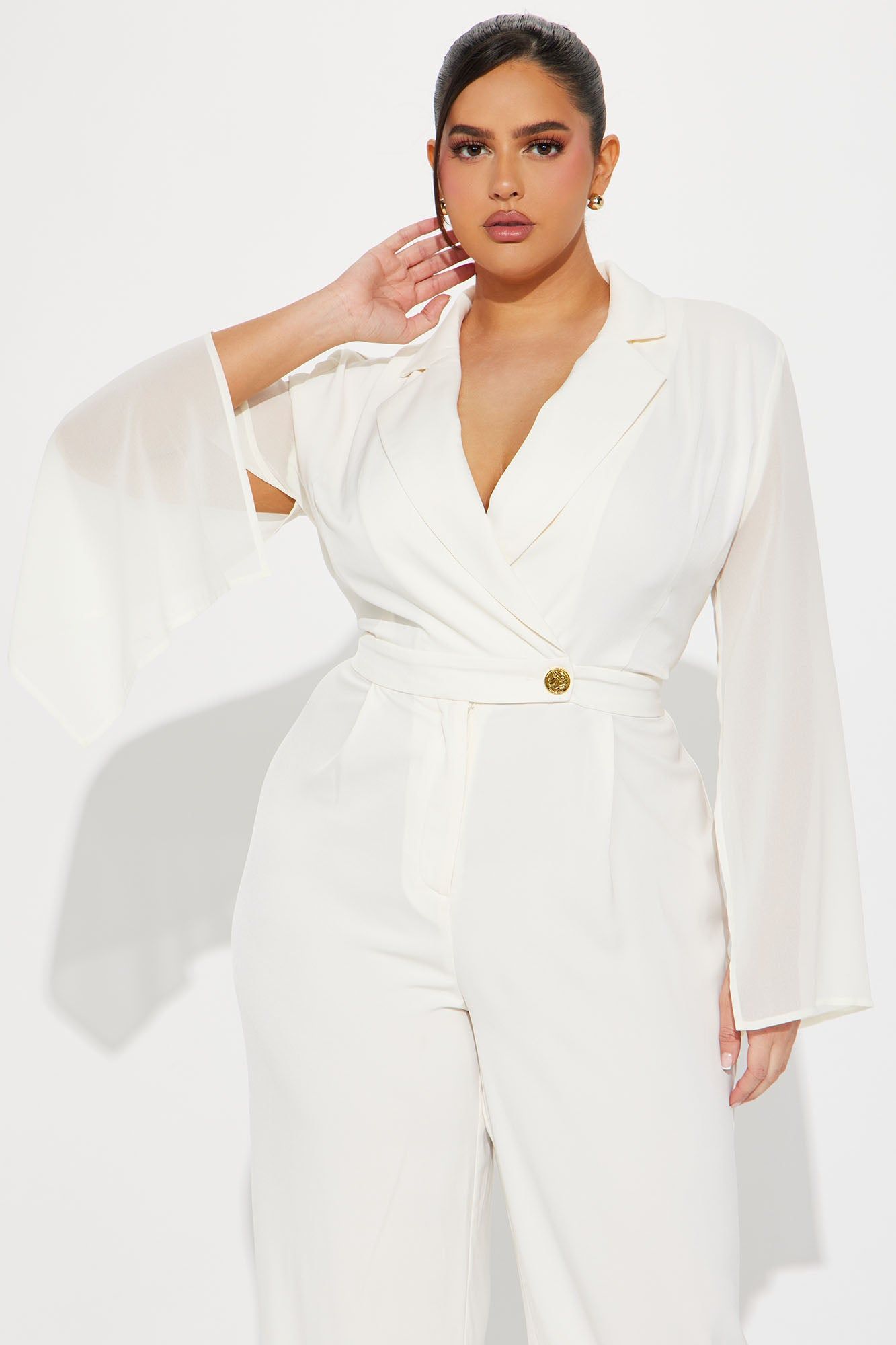 Time To Execute Jumpsuit - Ivory sold by Fashion Nova product image thumbnail 5