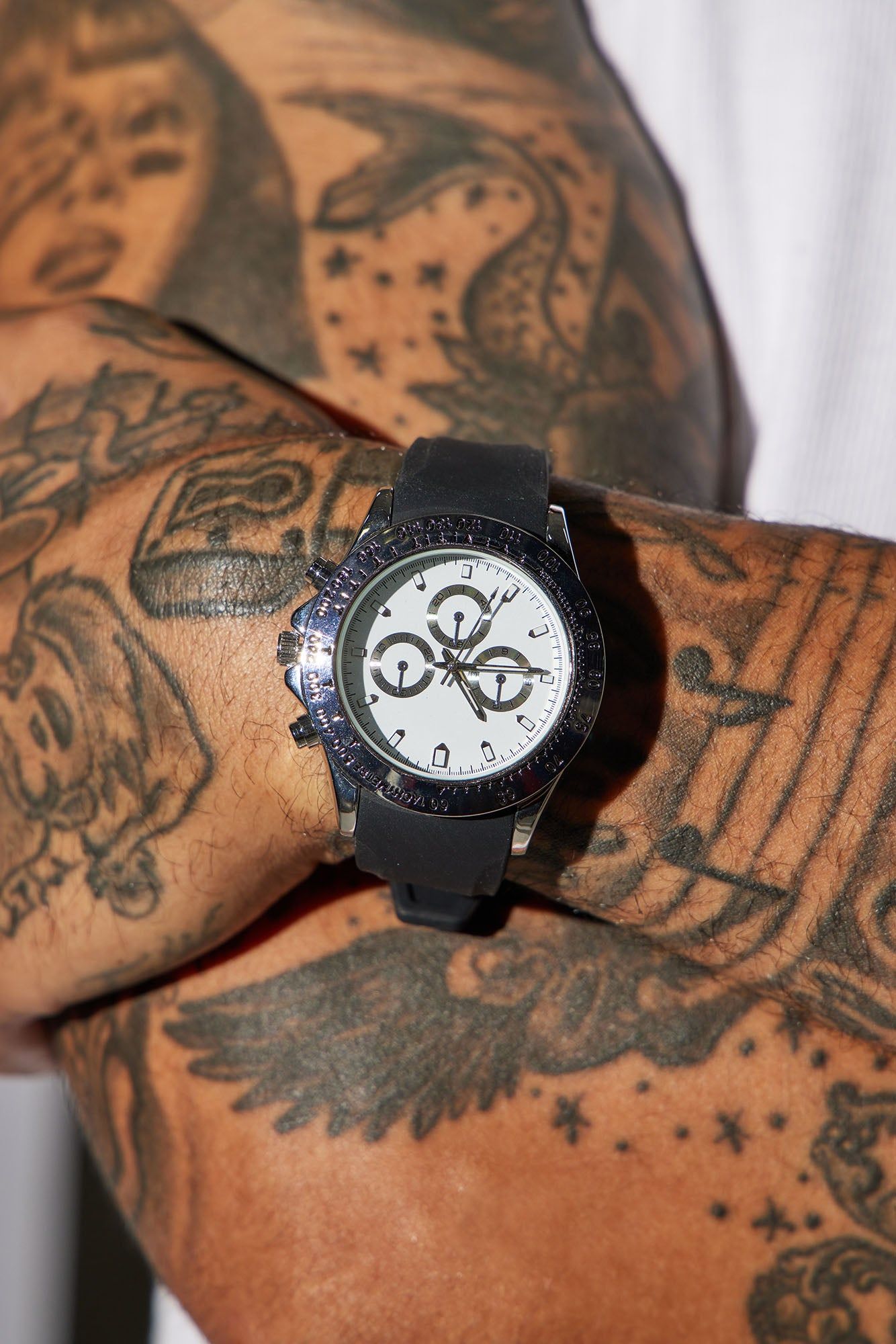 Time To Go Watch - White/Silver sold by Fashion Nova