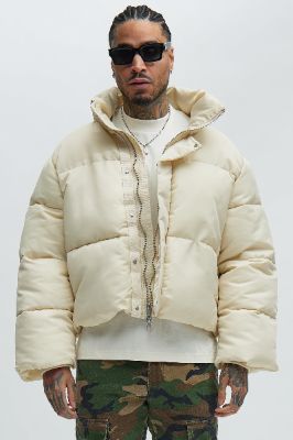 Norton Cropped Puffer - Off White sold by Fashion Nova