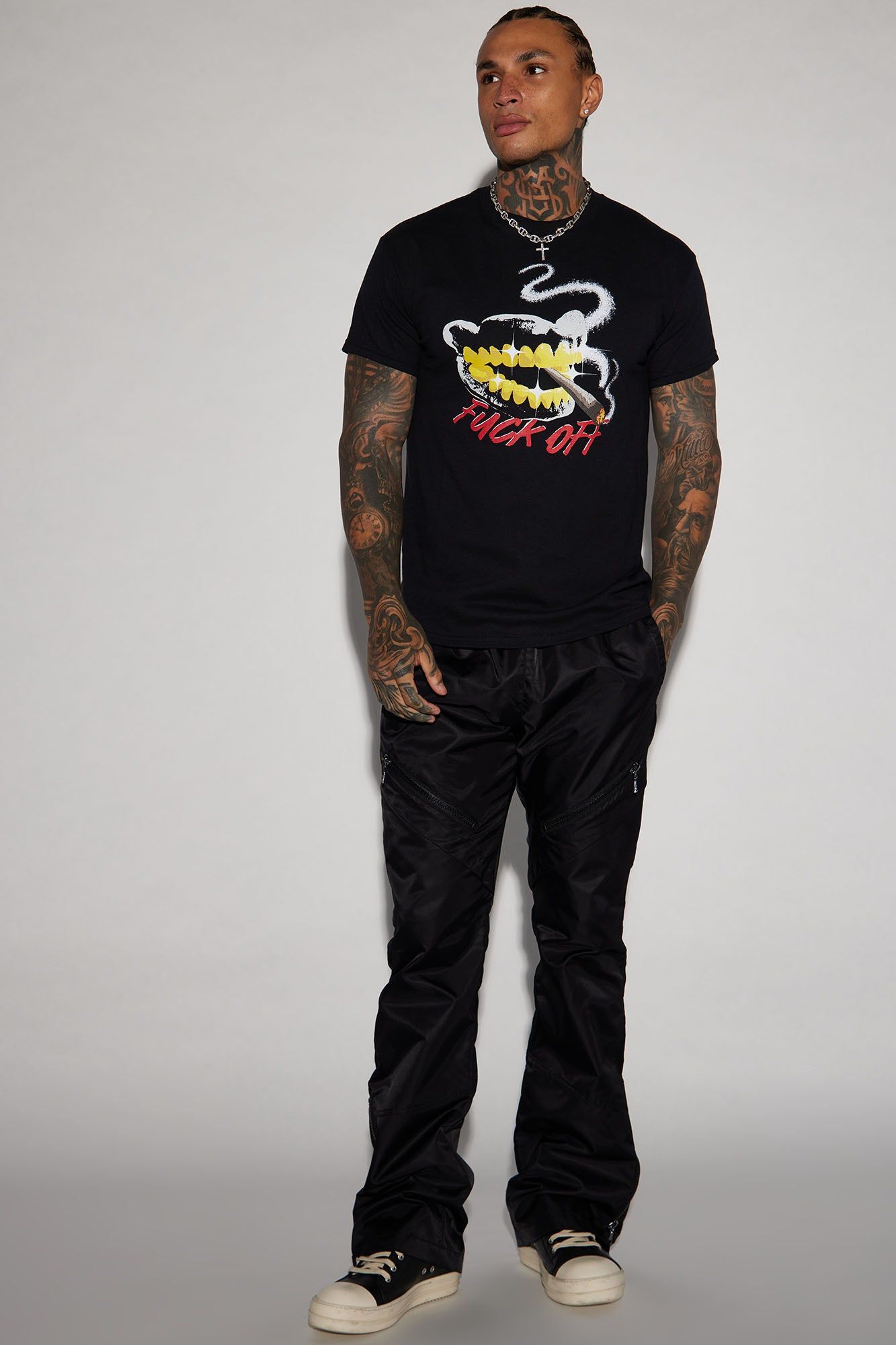 Bruh Fuck Off Short Sleeve Tee - Black sold by Fashion Nova product image thumbnail 2