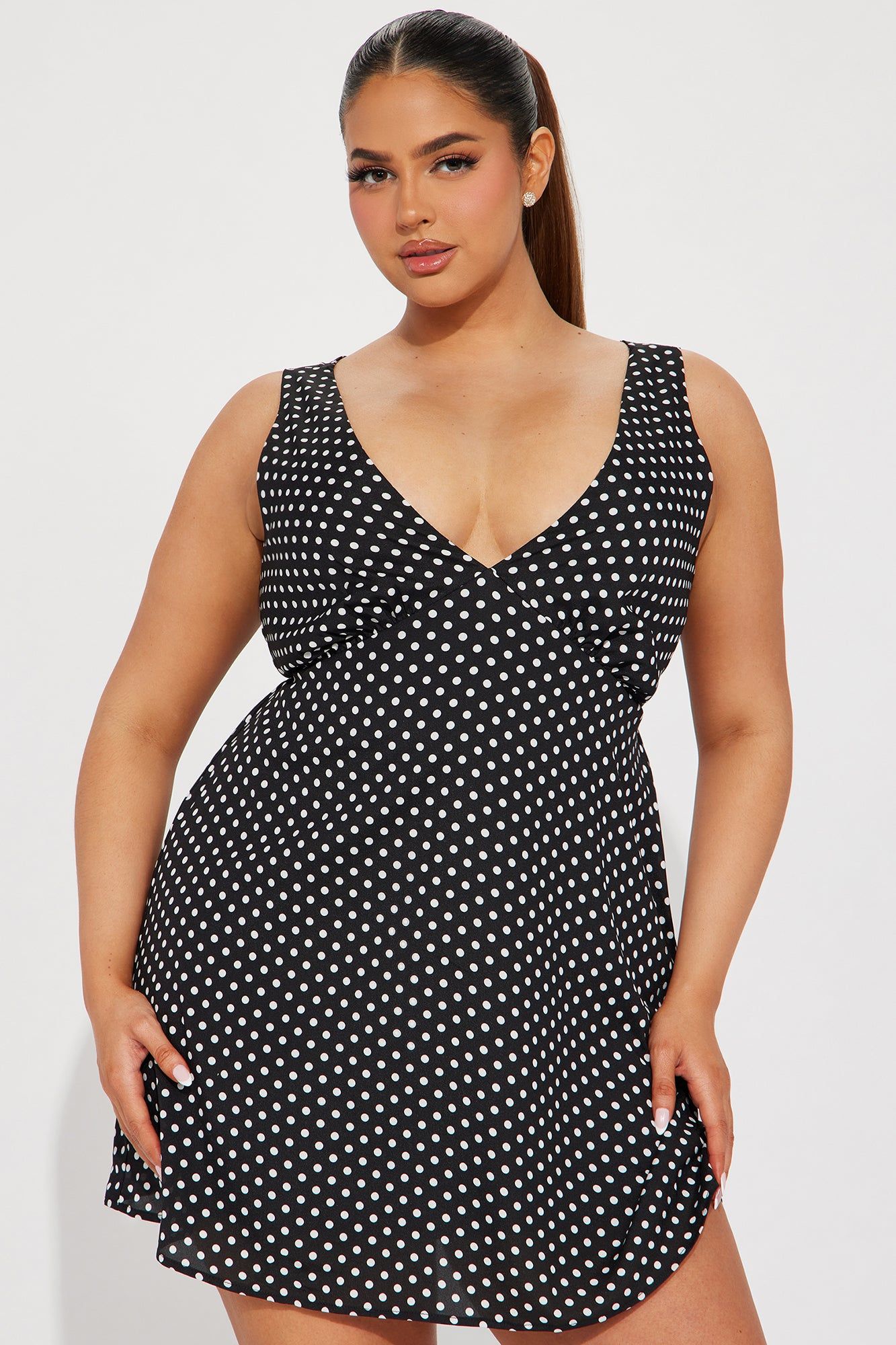 Lucy Polka Dot Mini Dress - Black sold by Fashion Nova product image thumbnail 5