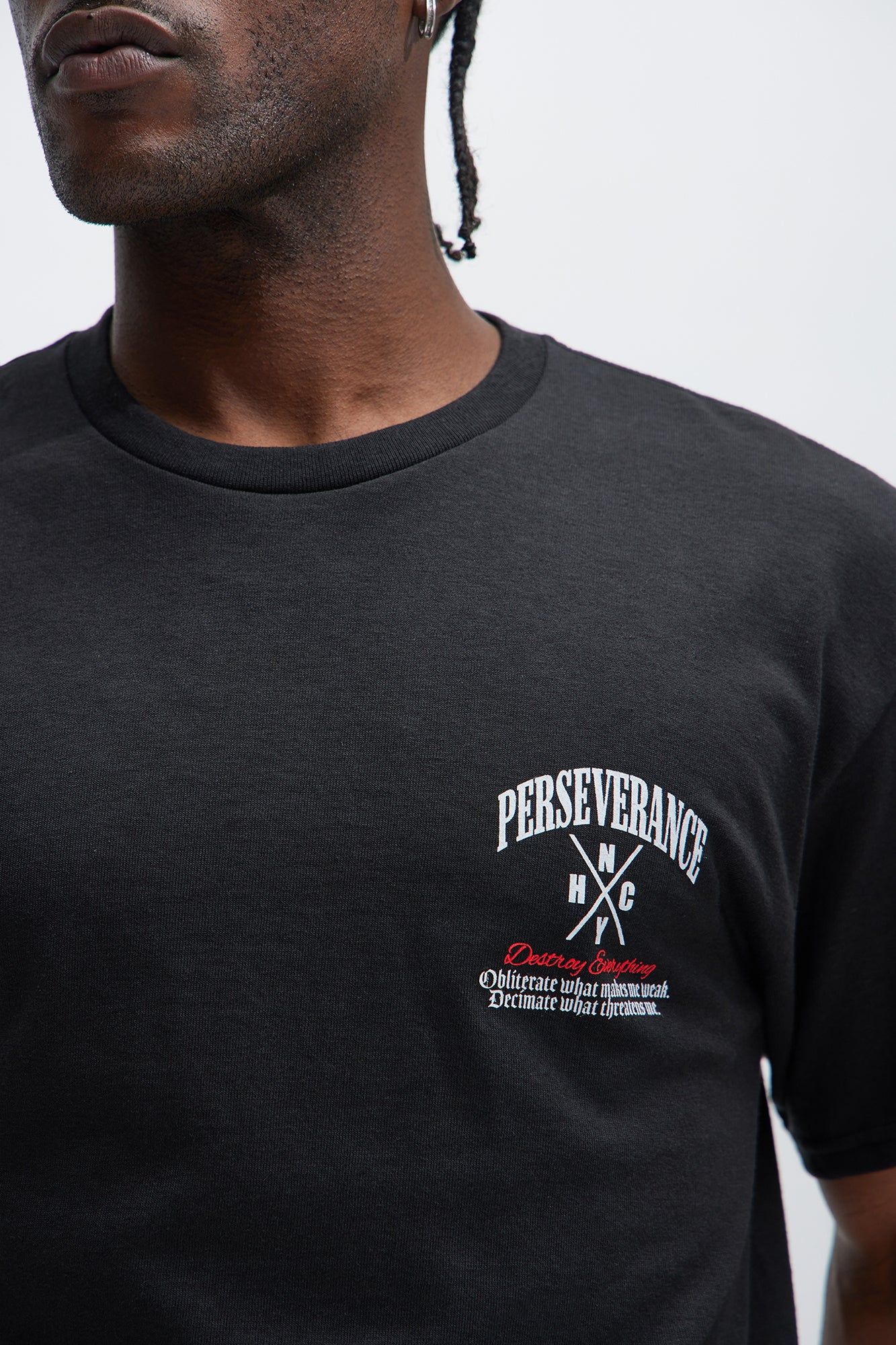 Perseverance NYHC Short Sleeve Tee - Black sold by Fashion Nova product image thumbnail 3