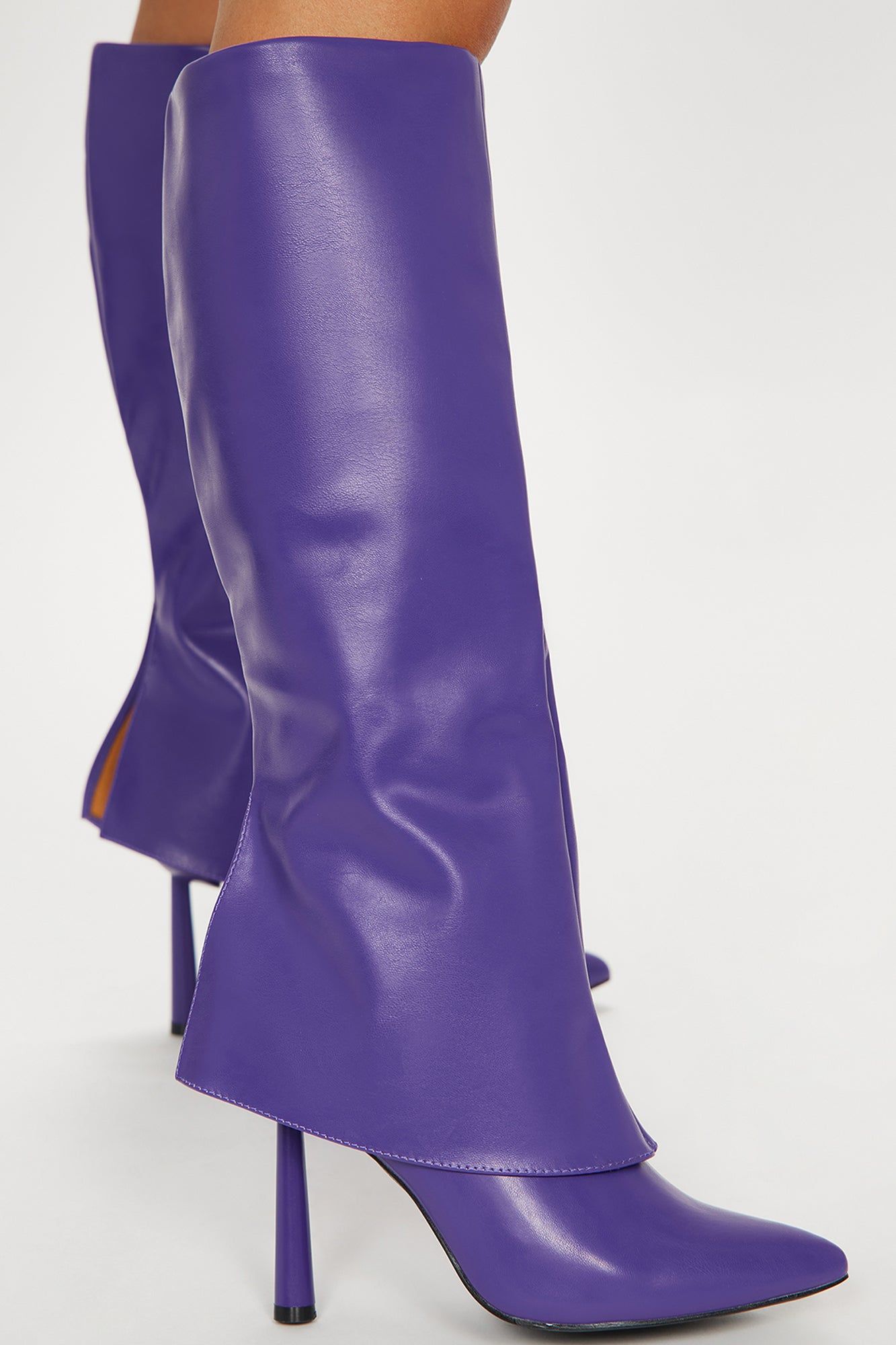 Night On The Town Knee High Heeled Boots - Purple sold by Fashion Nova product image thumbnail 3