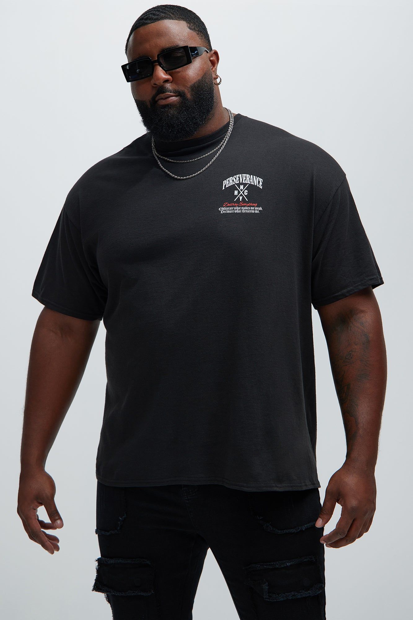 Perseverance NYHC Short Sleeve Tee - Black sold by Fashion Nova product image thumbnail 5