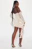 Shine On My Own Glove Sequin Mini Dress - Beige sold by Fashion Nova