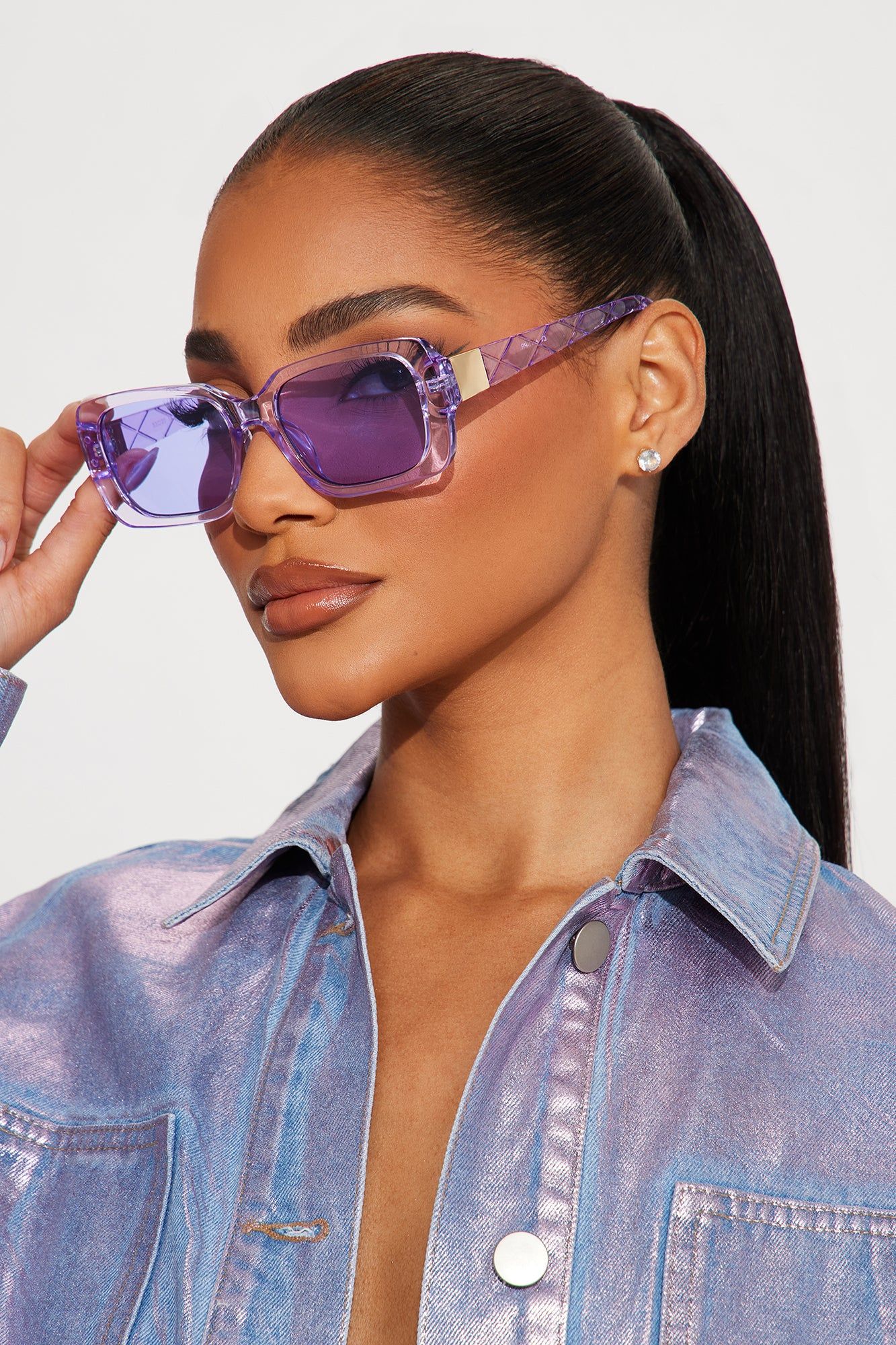 Girls Brunch Sunglasses - Purple sold by Fashion Nova