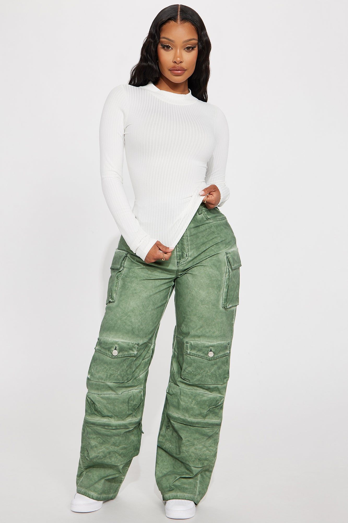 Rita Ribbed Long Sleeve Tee - White sold by Fashion Nova product image thumbnail 2