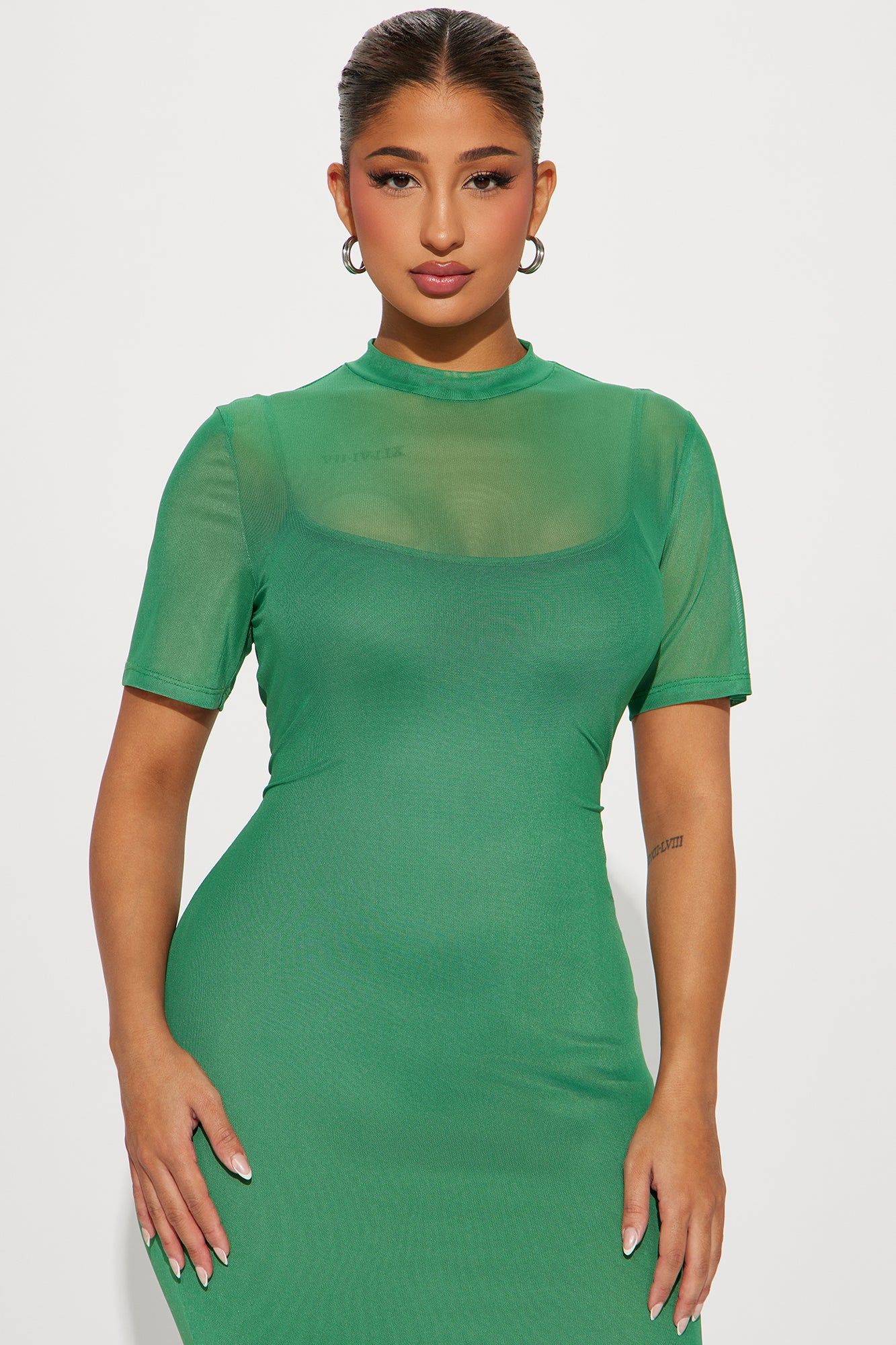 Vicky Mesh Maxi Dress - Green sold by Fashion Nova product image thumbnail 2