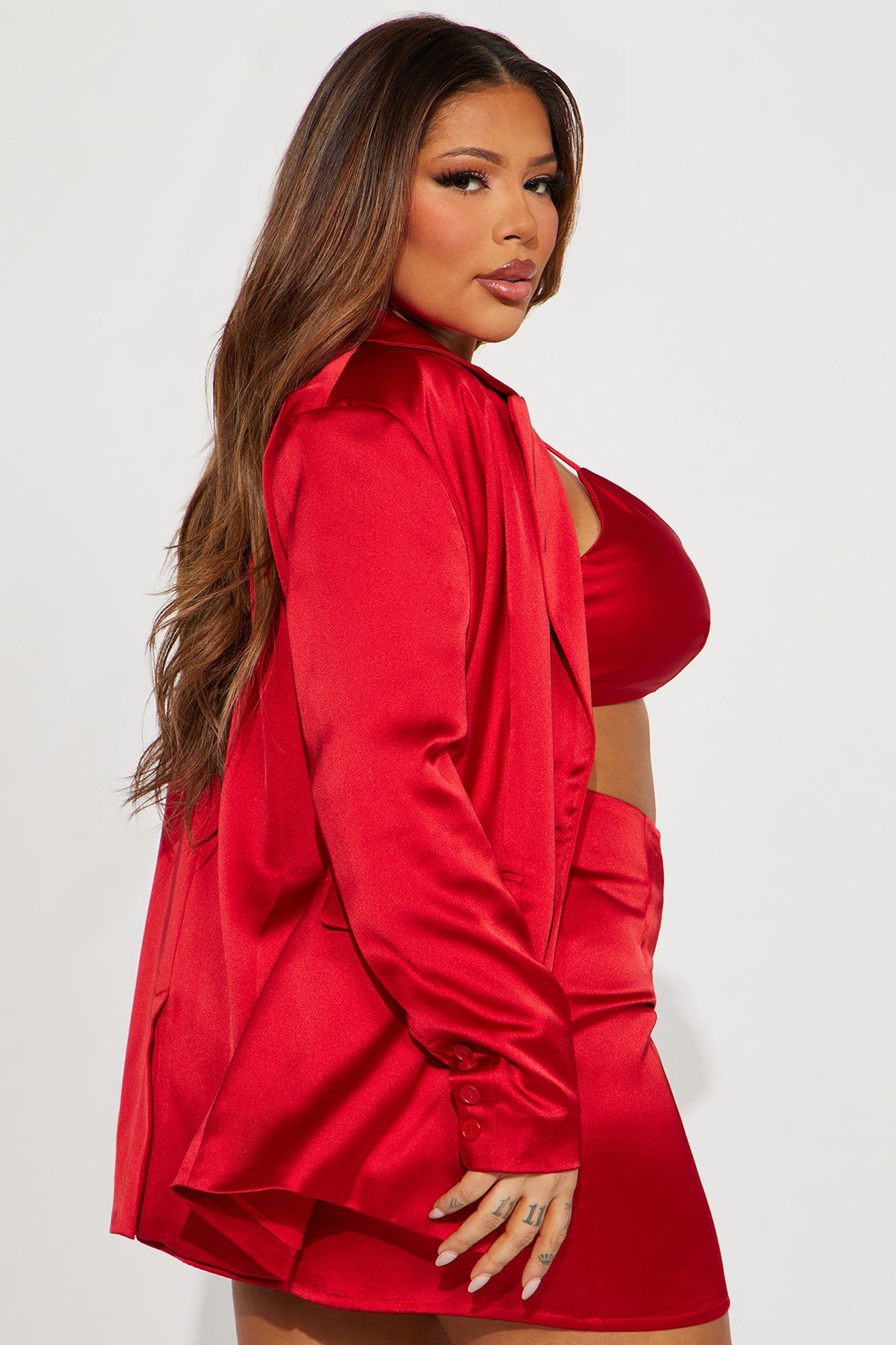 Hot Escape 3 Piece Skirt Set - Red sold by Fashion Nova product image thumbnail 5
