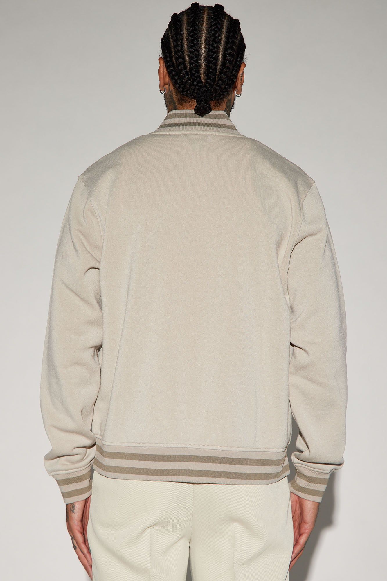 Stay Humble Varsity Jacket - Sand sold by Fashion Nova product image thumbnail 4