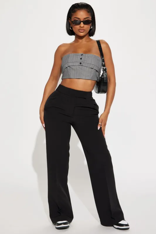 Tory Flare Leg Trouser - Black sold by Fashion Nova