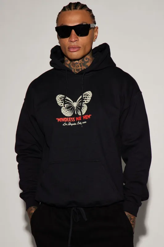 Mindless Mayhem Hoodie - Black sold by Fashion Nova