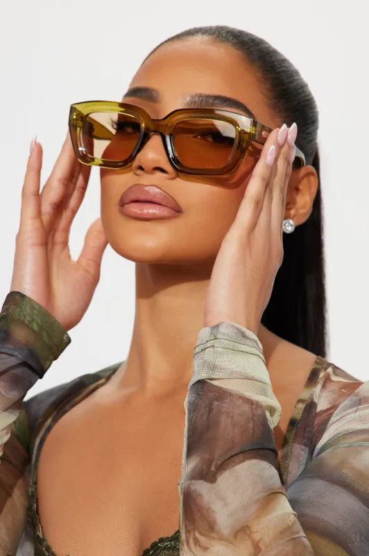 Throwing No Shade Sunglasses - Yellow/combo sold by Fashion Nova