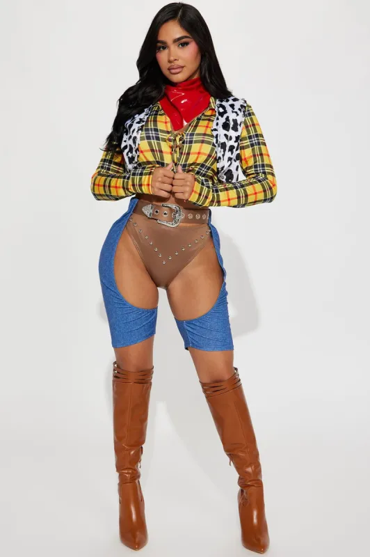 Playtime Cowgirl 5 Piece Costume Set - Multi Color sold by Fashion Nova