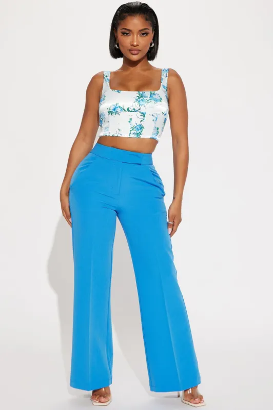 Tory Flare Leg Trouser - CobaltBlue sold by Fashion Nova
