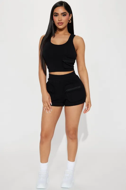 Ready Again Short Set - Black sold by Fashion Nova